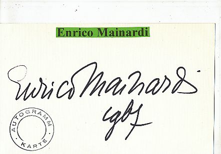 Enrico Mainardi † 1976  Celist + Dirigent Klassik Musik Autogramm Karte original signiert 