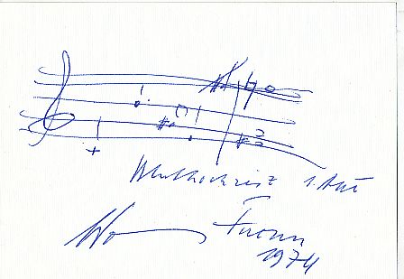 Wolfgang Fortner † 1987  Dirigent  Klassik Musik Autogramm Karte original signiert 