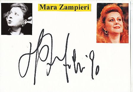 Mara Zampieri  Italien  Oper  Klassik Musik Autogramm Karte original signiert 