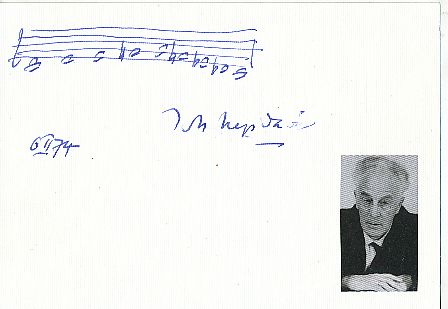 Johan Nepomuk David † 1977 Komponist + Dirigent  Klassik Musik Autogramm Karte original signiert 