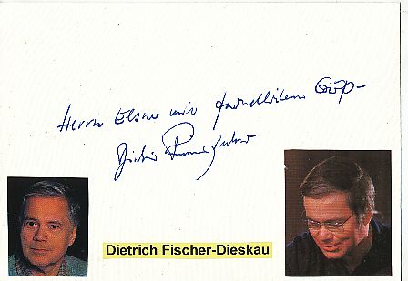 Dietrich Fischer Dieskau † 2012 Oper  Klassik Musik Autogramm Karte original signiert 