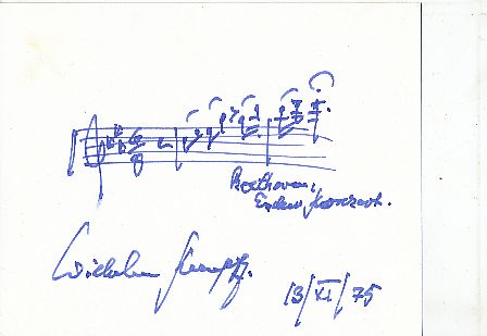 Wilhelm Kempff † 1991  Komponist + Pianist  Klassik Musik Autogramm Karte original signiert 