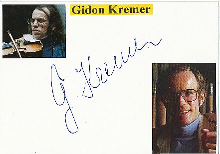 Gidon Kremer  Violinist  Klassik Musik Autogramm Karte original signiert 