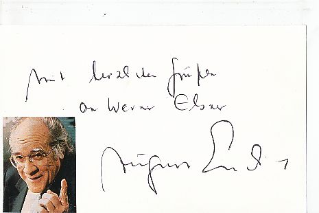 August Everding † 1999  Oper Regisseur Musik Autogramm Karte original signiert 