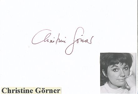 Christine Görner  Oper Musik Klassik Autogramm Karte original signiert 