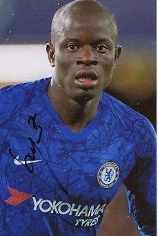 N'Golo Kante  FC Chelsea London  Fußball Autogramm Foto original signiert 