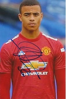 Mason Greenwood  Manchester United  Fußball Autogramm Foto original signiert 