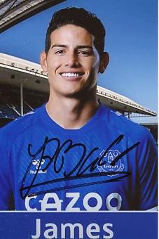James Rodriguez  FC Everton  Fußball Autogramm Foto original signiert 