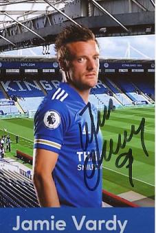 Jamie Vardy  Leicester City  Fußball Autogramm Foto original signiert 