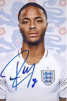 Raheem Sterling  England  Fußball Autogramm Foto original signiert 