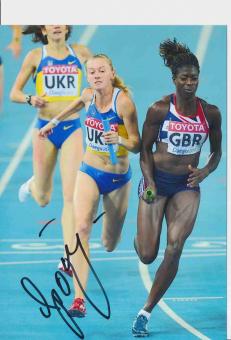 Hanna Ryzhykova  Ukraine  Leichtathletik Autogramm Foto original signiert 