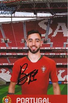 Bruno Fernandes  Portugal  Fußball Autogramm Foto original signiert 