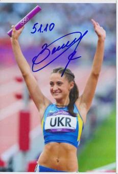 Olha Semljak  Ukraine  Leichtathletik Autogramm Foto original signiert 