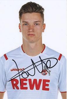 Noah Katterbach  FC Köln  Fußball Autogramm Foto original signiert 