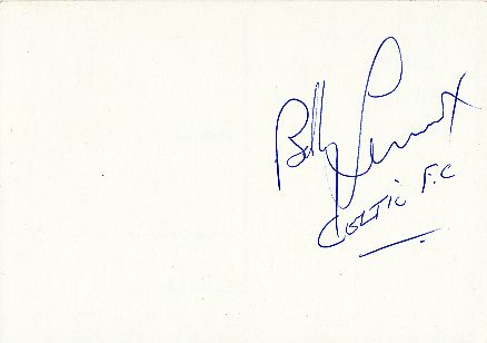 Bill Lennox  Schottland Fußball Autogramm Karte  original signiert 