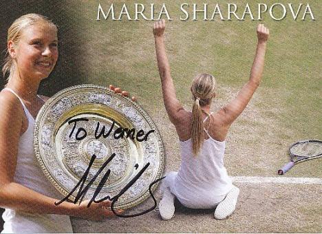 Maria Sharapova  Rußland  Tennis  Autogrammkarte  original signiert 