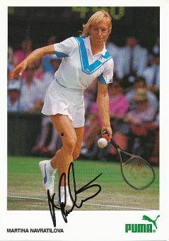 Martina Navratilova  Tennis  Autogrammkarte  original signiert 