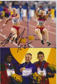 Tatyana Lebedeva  Rußland   Leichtathletik Autogramm Foto original signiert 