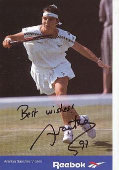 Arantxa Sanchez Vicario  Spanien  Tennis  Autogrammkarte  original signiert 