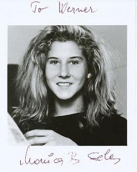 Monica Seles  USA  Tennis Autogramm Foto original signiert 