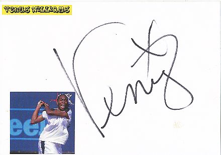 Venus Williams  USA  Tennis Autogramm Karte original signiert 