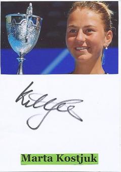 Marta Kostjuk  Ukraine  Tennis Autogramm Karte original signiert 