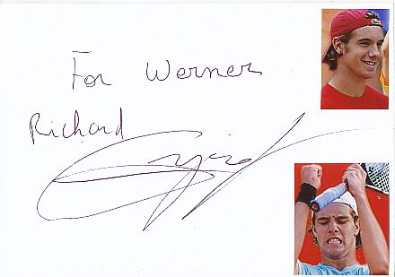 Richard Gasquet  Frankreich  Tennis Autogramm Karte original signiert 