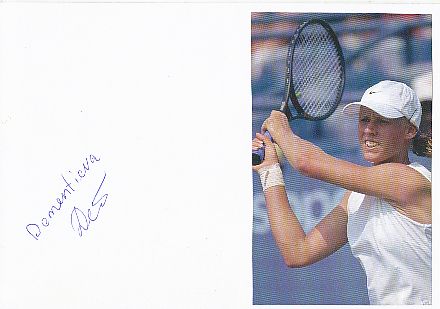 Elena Dementieva  Rußland  Tennis Autogramm Karte original signiert 