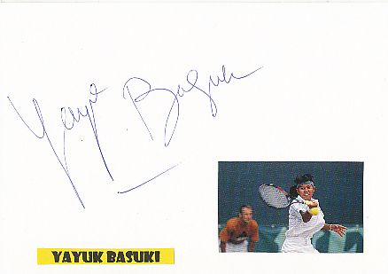 Yayuk Basuki  Indonesien Tennis Autogramm Karte original signiert 