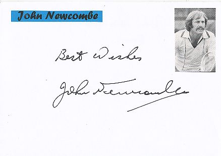 John Newcombe  Australien Wimbledon Sieg 1967 Tennis Autogramm Karte original signiert 