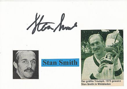 Stan Smith  USA  Wimbledon Sieg 1972  Tennis Autogramm Karte original signiert 