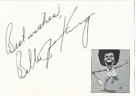 Billie Jean King  USA  Wimbledon Sieg 1966  Tennis Autogramm Karte original signiert 