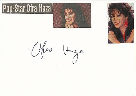 Ofra Haza † 2000  Israel Musik  Autogramm Karte original signiert 