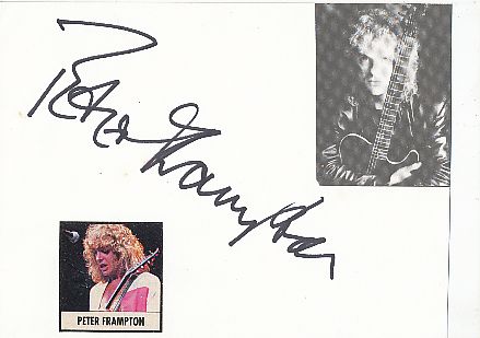 Peter Frampton  Musik  Autogramm Karte original signiert 