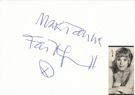 Mariane Faithfull  Musik  Autogramm Karte original signiert 