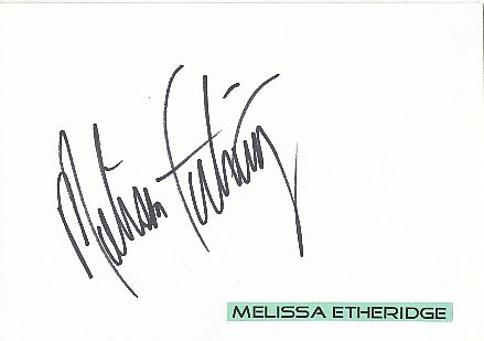Melissa Etheridge  USA  Musik  Autogramm Karte original signiert 
