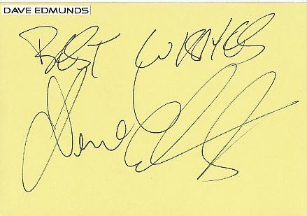 Dave Edmunds  Musik  Autogramm Karte original signiert 