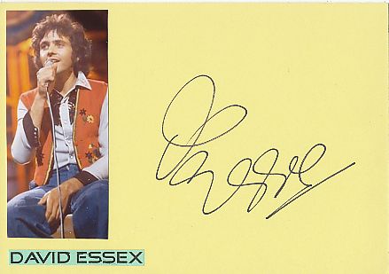 David Essex  Musik  Autogramm Karte original signiert 