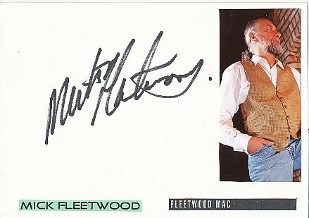 Mick Fleetwood  Fleetwood Mac  Musik  Autogramm Karte original signiert 