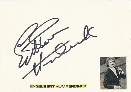 Engelbert Humperdinck  Musik  Autogramm Karte original signiert 