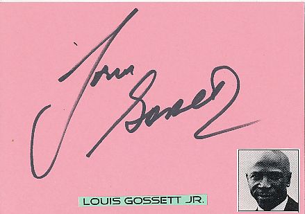 Louis Gossett Jr.  USA  Film & TV Autogramm Karte original signiert 