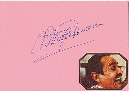 Vittorio Gassman † 2000 Italien  Film & TV Autogramm Karte original signiert 