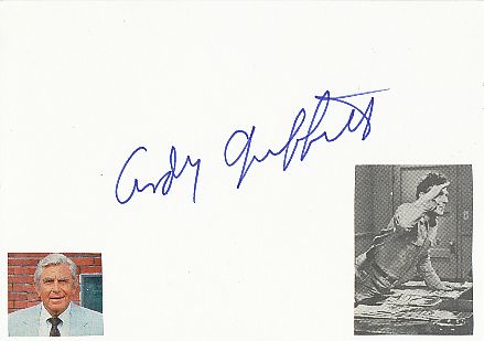 Andy Griffith † 2012  USA  Matlock  Film & TV Autogramm Karte original signiert 