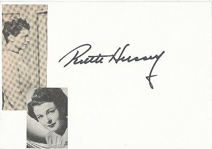 Ruth Hussey † 2005  USA  Film & TV Autogramm Karte original signiert 