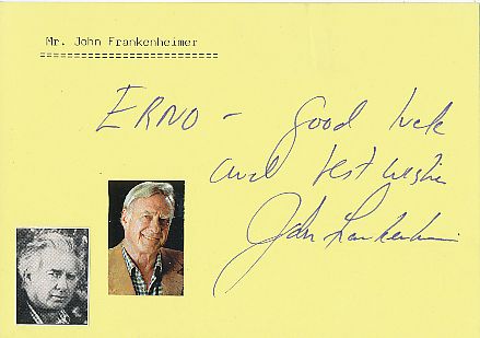 John Frankenheimer † 2002  USA Regisseur  Film & TV Autogramm Karte original signiert 