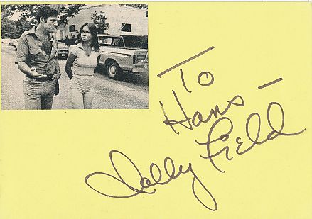 Sally Field  USA  Film & TV Autogramm Karte original signiert 