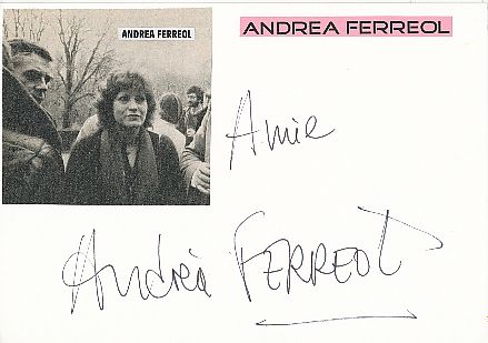 Andrea Ferreol  Film & TV Autogramm Karte original signiert 
