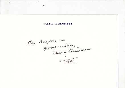 Alec Guinness † 2000  Film & TV Autogramm Karte original signiert 