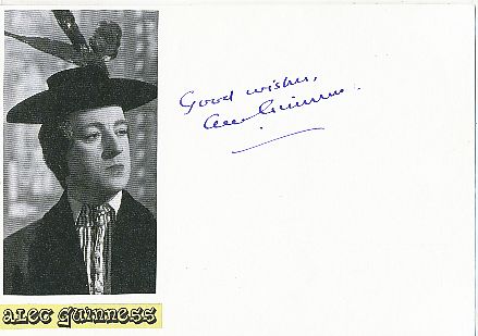 Alec Guinness † 2000  Film & TV Autogramm Karte original signiert 