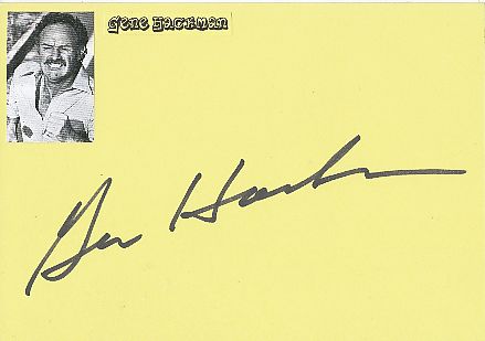 Gene Hackman  USA  Film & TV Autogramm Karte original signiert 
